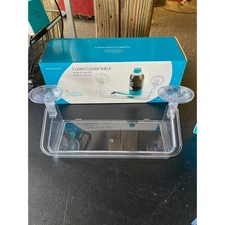 Clever Container Clear Clever Shelf Suction Cup Bathroom Shower Organizer