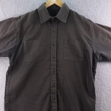 Jesse James Industrial Workwear Short Sleeve Button Up Shirt Men's Large Denim