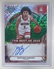 Brayden Burries 2025 Bowman Best University #BA-BB Green Mini-Diamond Auto /99
