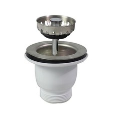 1 X 60mm Stainless Steel Belfast Sink Mini-Basket Strainer Waste Kit 85mm-Flange