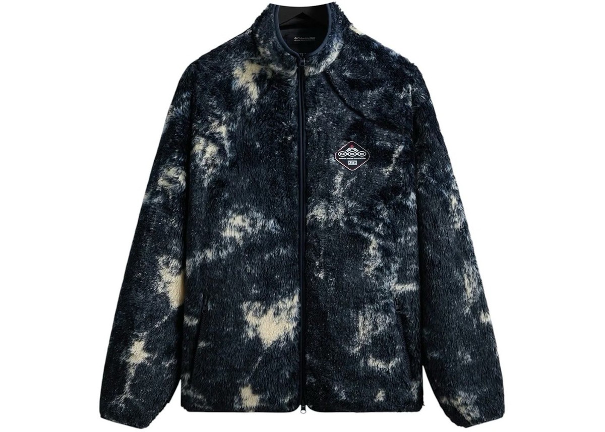 Kith x Columbia Ice Dye Sherpa Harper Jacket Nocturnal FW25 Full