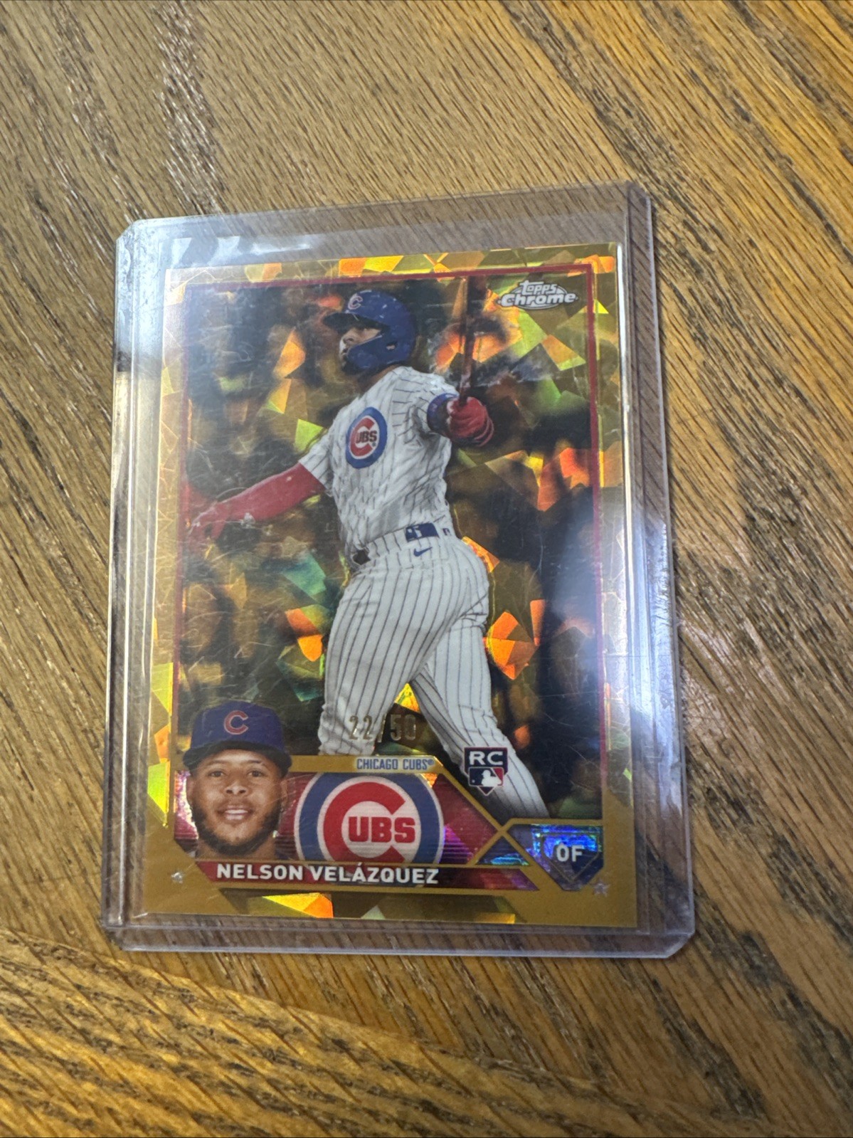 2023 Topps Chrome Update Sapphire Nelson Velazquez Gold /50 Rookie RC #USCS31