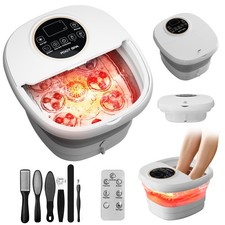 Electric Pedicure Foot Spa with Bubble and Heat,Collapsible Foot Soaking Tub ...