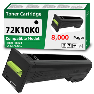 72K10K0 Black Toner Cartridge Compatible for Lexmark CS820 CX820 CX825 CX860