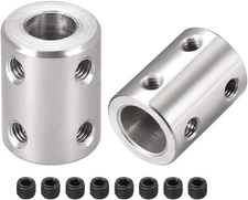 8mm to 10mm Bore Rigid Coupling Set Screw Shaft Coupler 2 Pack