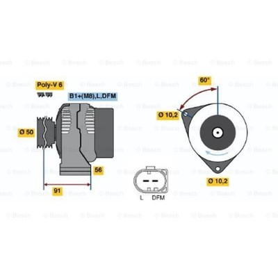 BOSCH Generator Lichtmaschine 150A 14V für Puch G-Modell E-Klasse SL
