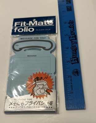 Fit-Mate folio Vintage Japan Phone Message Notepad