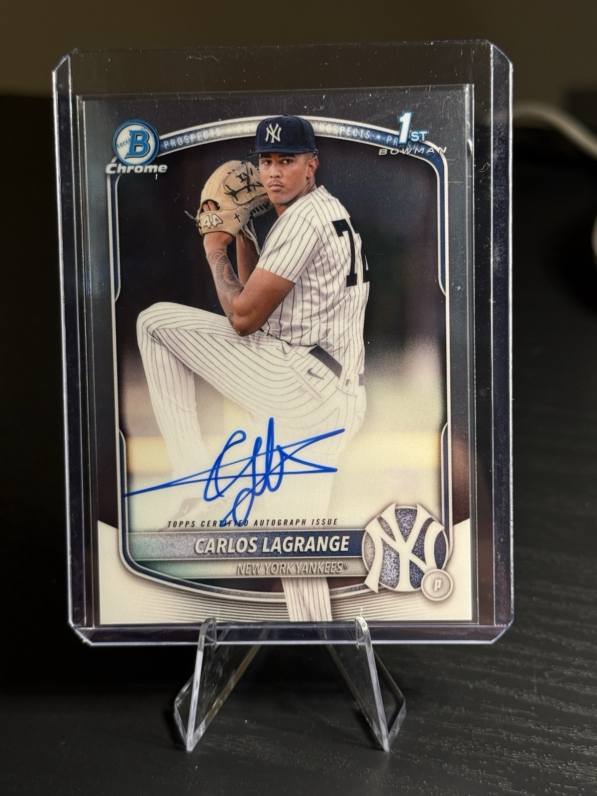 CARLOS LAGRANGE 2025 BOWMAN CHROME PROSPECT AUTOGRAPHS #CPA-CL 1ST RC AUTO