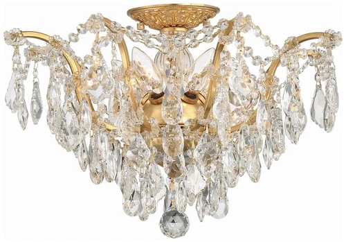 Crystorama Filmore 19" Wide Antique Gold Ceiling Light - Picture 2 of 8