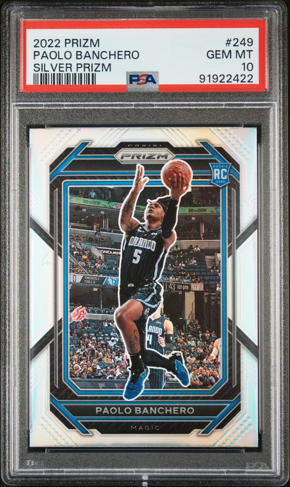 2022 PANINI PRIZM SILVER PRIZM #249 PAOLO BANCHERO PSA 10
