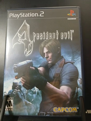 PS2 Resident Evil 4 (Sony PlayStation 2 2005 black label) CIB