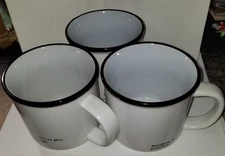 Set of 3 Inspirational Coffee Stoneware Cups