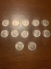 Lot Of 12 Inherited JFK Half Dollars Some With No Mint Marks Never Cleaned Rare?