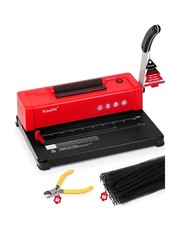Nolan Upgraded Binding Machine Spiral Coil Binder,46-Hole Book Binder with El...