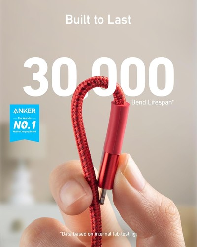 New Anker Powerline+ II Cable 10ft MFi Certified for Flawless from Japan - Picture 2 of 6