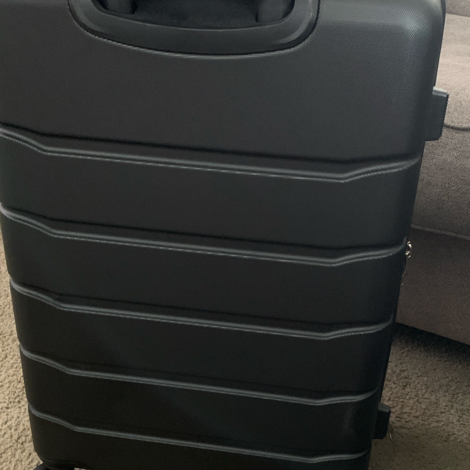 Black Hardcase Suitcase with Wheels and Handle Solid Travel Luggage