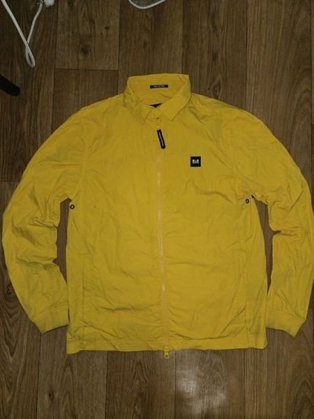 Men Weekend Offender Windbreaker Yellow Nylon 36