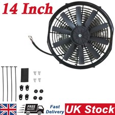 Universal 14 Inch Universal Electric Fan Radiator Cooling Fan12V 80W W/Mount Kit