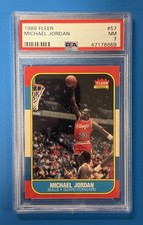 1986 Fleer #57 Michael Jordan RC Rookie Card PSA 7 Bulls HOF. rookie card picture
