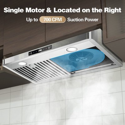 SNDOAS 30 Inch Under Cabinet Range Hood 700 CFM Touch Gesture Remote Control