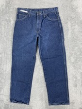 Dickies Jeans Mens 34x30 Blue Carpenter Workwear Straight Leg Utility Denim