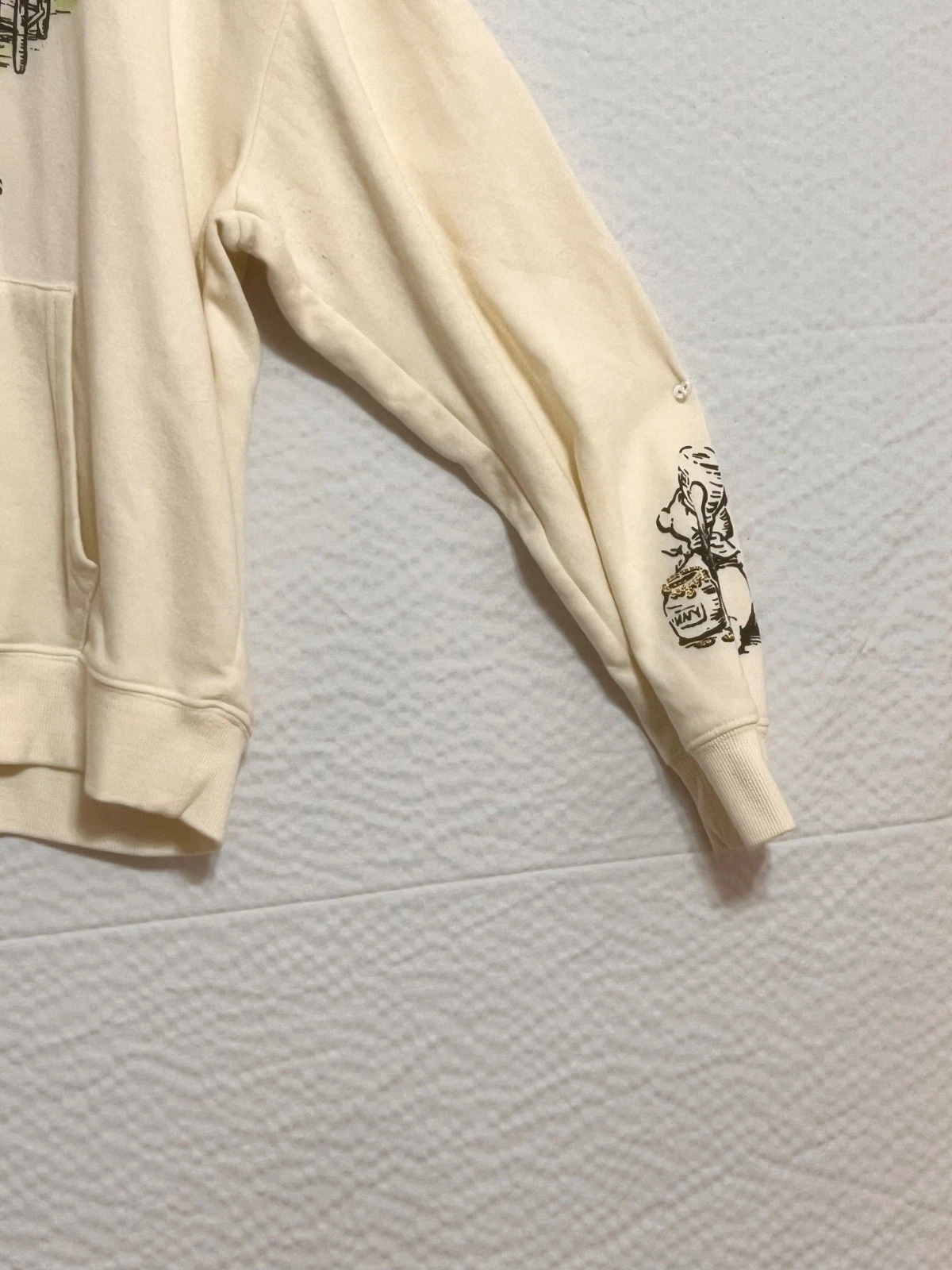 OFF WHITE Felpa con cappuccio Disney "Christopher Robin Gives Pooh a Party" Winnie the Pooh taglia L B5 5