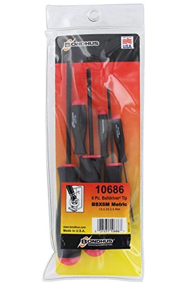 Bondhus 10686 Professional Grade Multicolor Ball End Screwdriver Set 6 Piece - Image 2 of 3