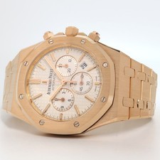 Audemars Piguet Royal Oak Chrono Silver Dial 18kt Rose Gold 26320OR.OO.1220OR.02