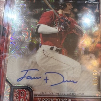 Topps 2022 Bowman Mojo Rookie Auto /99 #BRM-JD Jarren Duran Red Sox