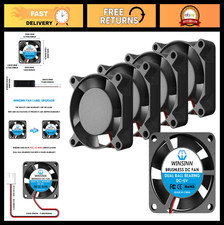 25mm 5V Brushless Cooling Fan - Dual Ball Bearing, 2PIN, Pack of 5 - Quiet  Eff