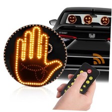 Hand Gesture Light for Cars, 4 Emojis and 4 Gestures LED Car Sign, 11 Modes