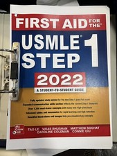 First Aid for the USMLE Step 1 2022, Thirty first edition by Matthew Sochat,...