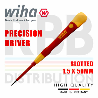 Wiha Picofinish Screwdrivers Electricians VDE Slotted & Phillips Micro Precision