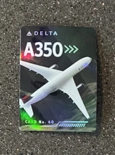 Delta Air Lines Pilot Trading Card from 2022, No. 60 Airbus A350-900