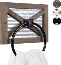 Rustic Farmhouse Towel Holder for Bathroom, Rustic Hand Towel Holder, Rustic ...