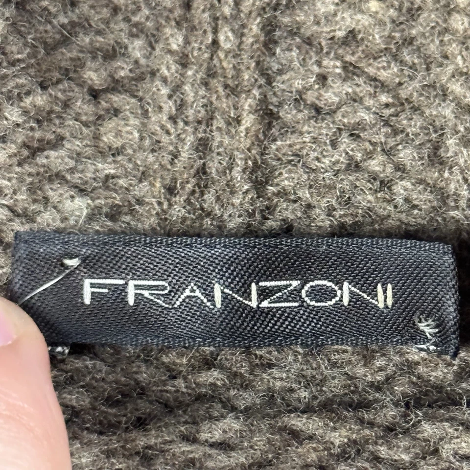 SUÉTER VINTAGE AÑOS 90 HECHO EN ITALIA CUELLO ALTO MEZCLA LANA DE CORDERO MARRÓN RAYAS MEDIANO M Foto 4 de 4