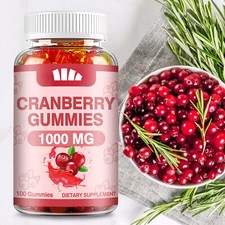 Cranberry Gummies 1000mg - UTI Support  Cleanse, Bladder and Kidney Health