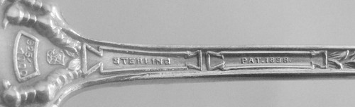 Georgian by Towle Sterling Silver Pierced Lettuce Serving Fork 9", Mono - Picture 6 of 6