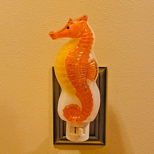 Seahorse Marine Fish Ocean Acrylic Night Light by Midwest Gift - Picture 2 of 2