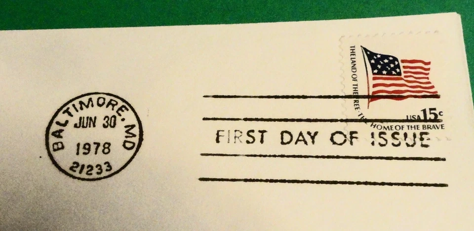 DEALER LOT: 20 FDCs # 1597 15 cent - Ft. McHenry Flag - PM: BALTIMORE MD 1978 - Image 3 of 4