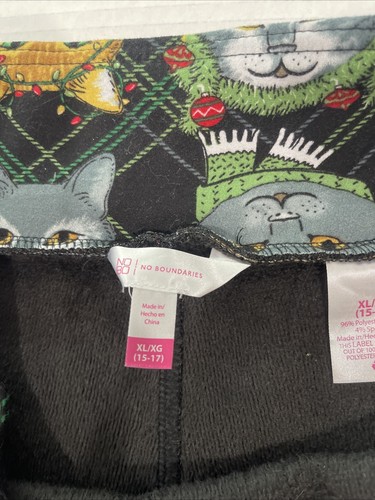 Old Navy Women XL Cat Christmas Pajama Pants Bottoms Flannel Pull On Stretch - Picture 5 of 11