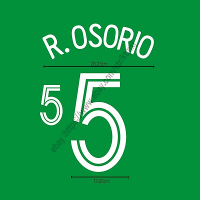 2006 Mexico Home Name Set   R.OSORIO #5 (Heat Transfer Patch) | World Cup Style