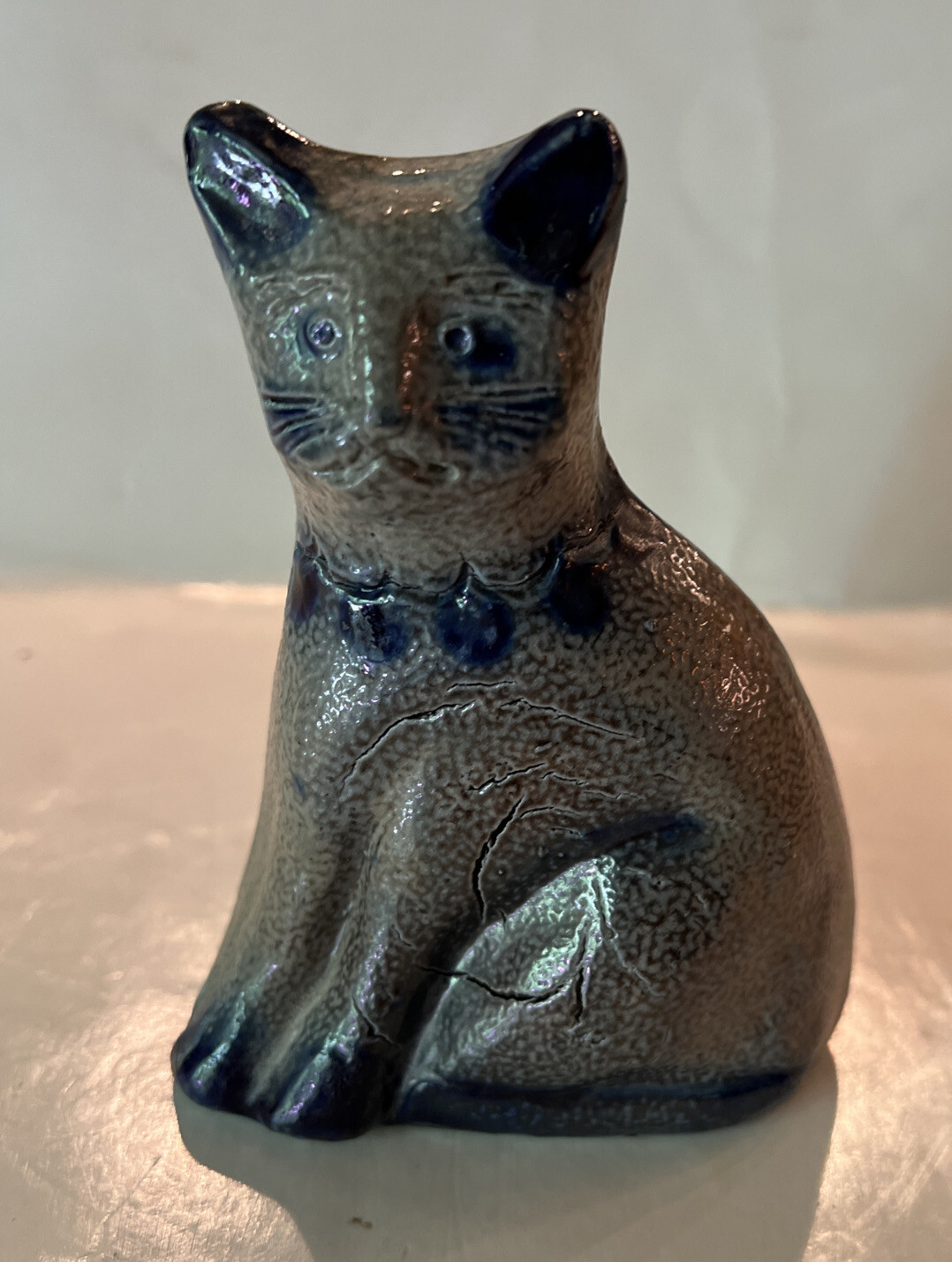 Beaumont Pottery York Maine Pottery Cat Figurine Salt Glazed eBay