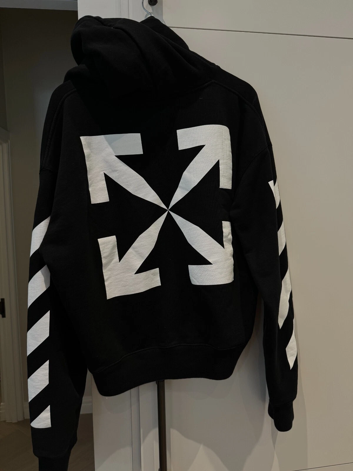 OFF WHITE Felpa con cappuccio Monna Lisa BIANCA SPORCA