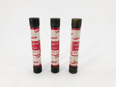 Lot of 3 Limitron KTS 15 Fast-Acting Fuses 15A 600V Class K1