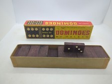 Vtg Dominoes by Halsam-Double Six Complete Set No. 623 28pc.
