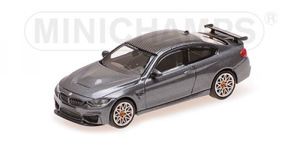 1/87 Minichamps Bmw M4 Gts 2016 Grey Metallic W/ Orange Wheels 870027107-image