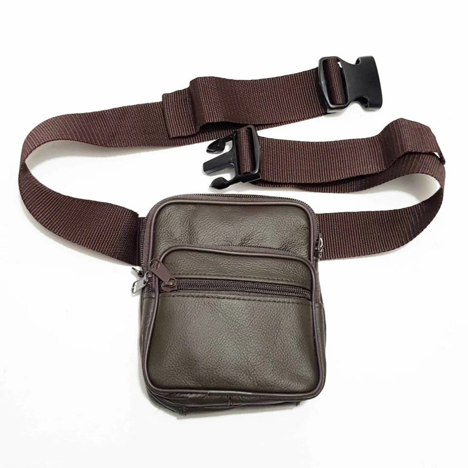 Sac Banane Homme Marron Bandoulière Cuir & Polypropylen Taille - Photo 1/1