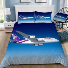 Thai Airlines A380  Doona / Duvet Cover and 2 Pillow Slips