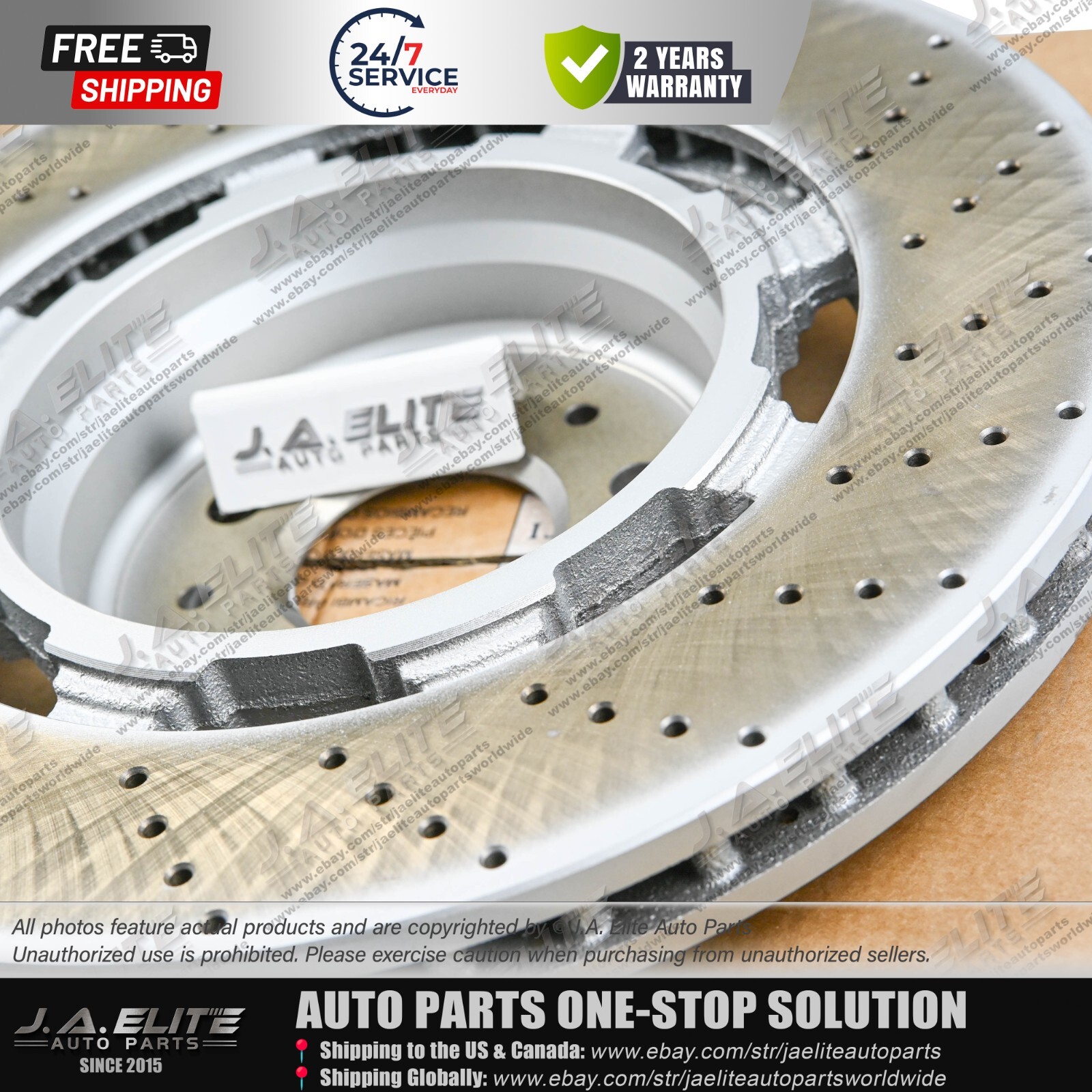 Front Brake Rotor fit Maserati Granturismo Quattroporte GranTurismo 4.7L, 235318